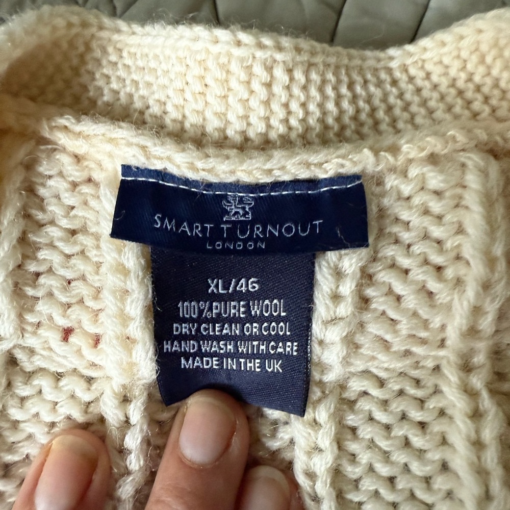 Smart Turnout London 100% Wool Cricket Rugby Sweater XL Preppy Made in the UK - Picture 2 of 6